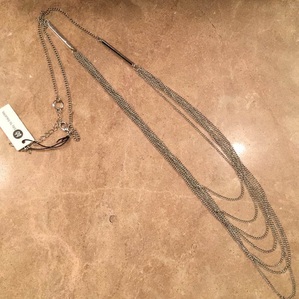 Bay to baubles Silver multi level chain necklace